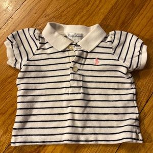 Ralph Lauren 3M Girl Navy and White Stripes Top
